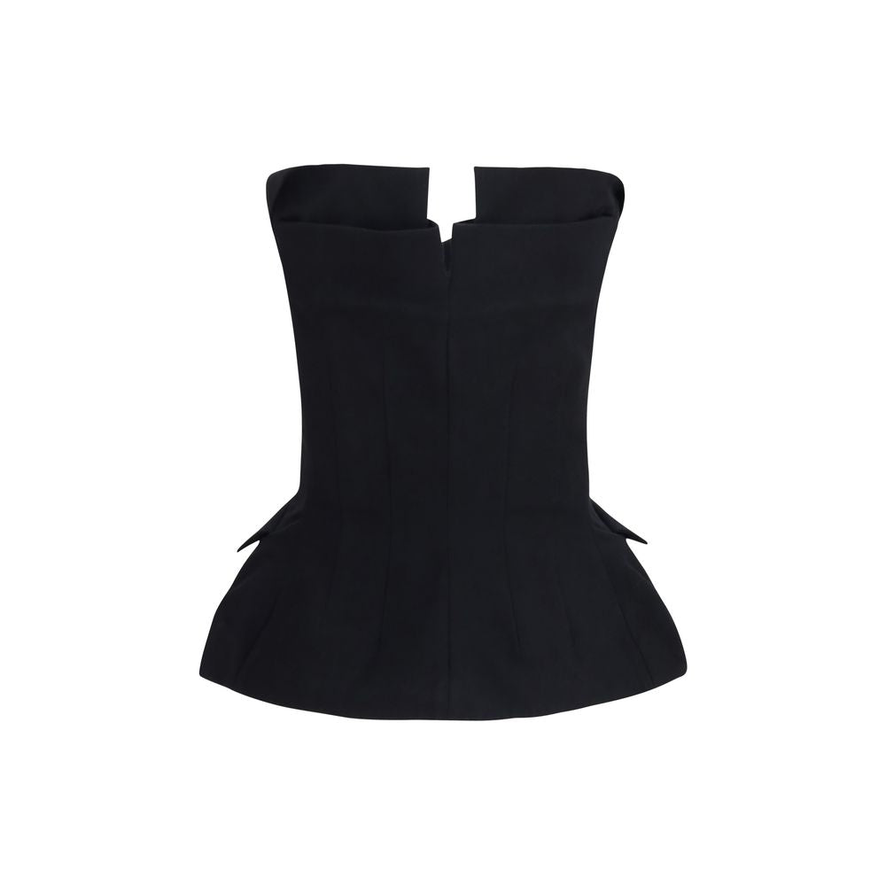 Magda Butrym Black Silk Women's Blouse
