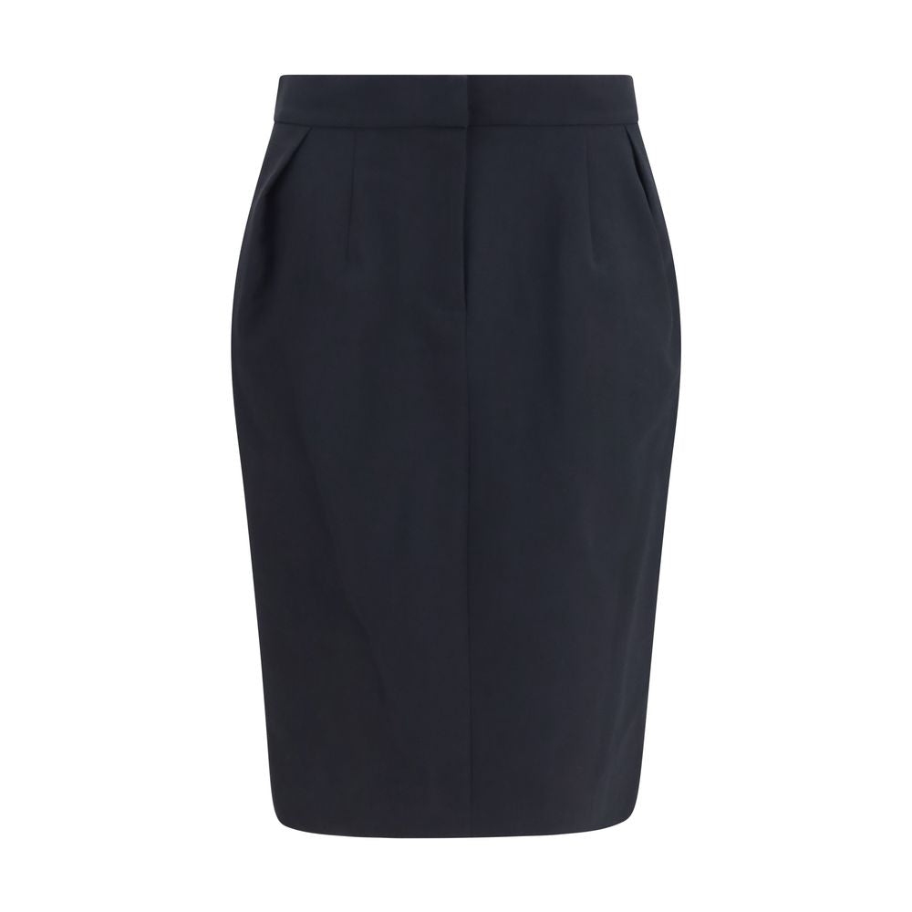 Magda Butrym Black Cotton Midi Women's Skirt