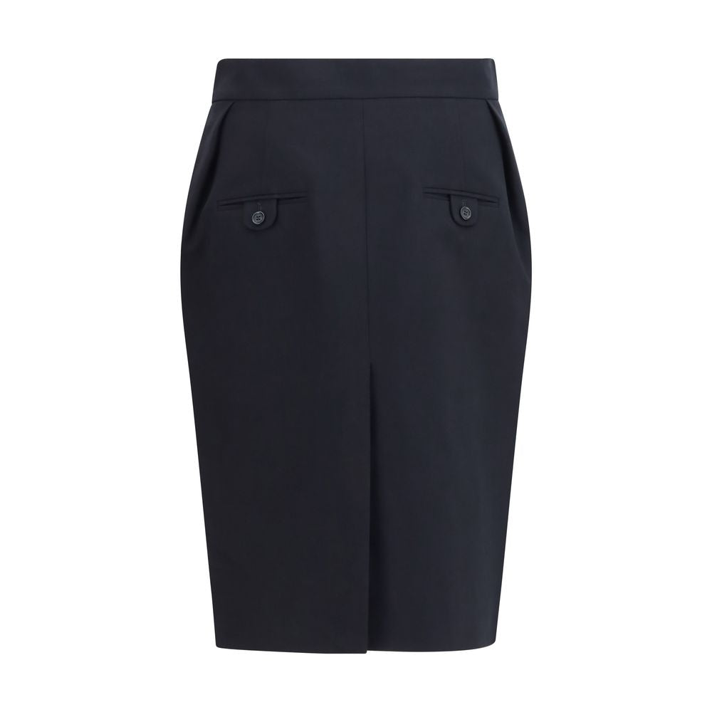 Magda Butrym Black Cotton Midi Women's Skirt