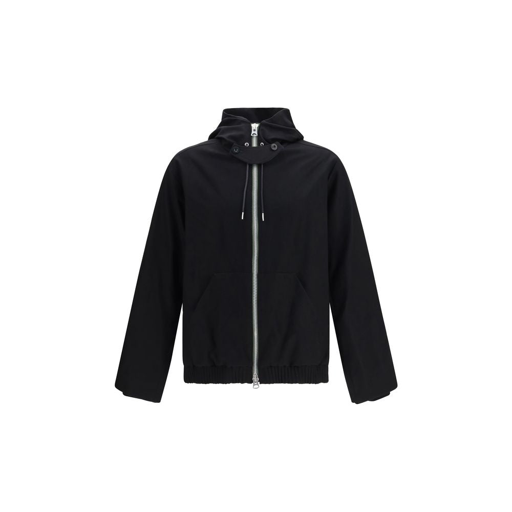 Sacai Black Wool Oves Aries Full-Length Men's Jacket