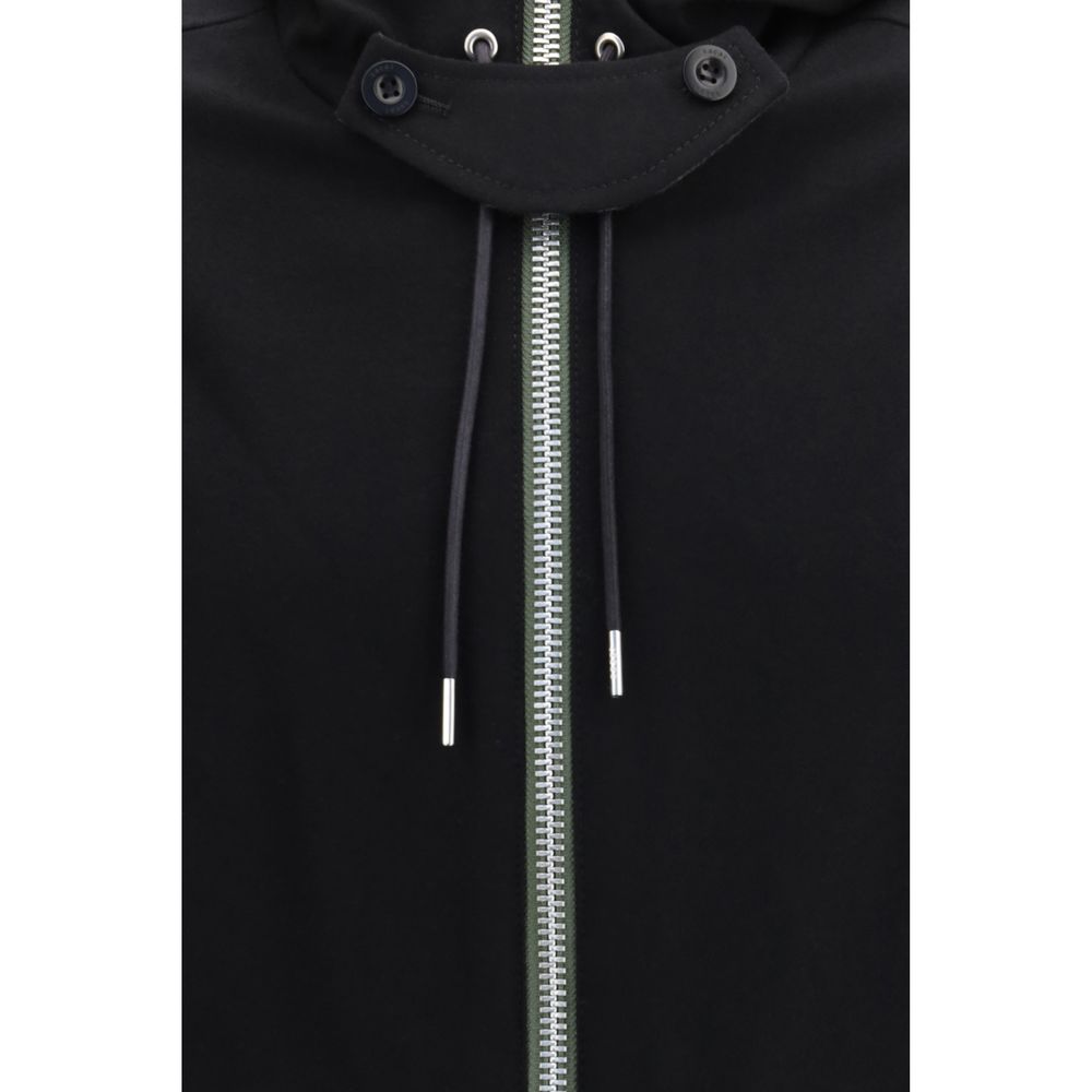 Sacai Black Wool Oves Aries Full-Length Men's Jacket