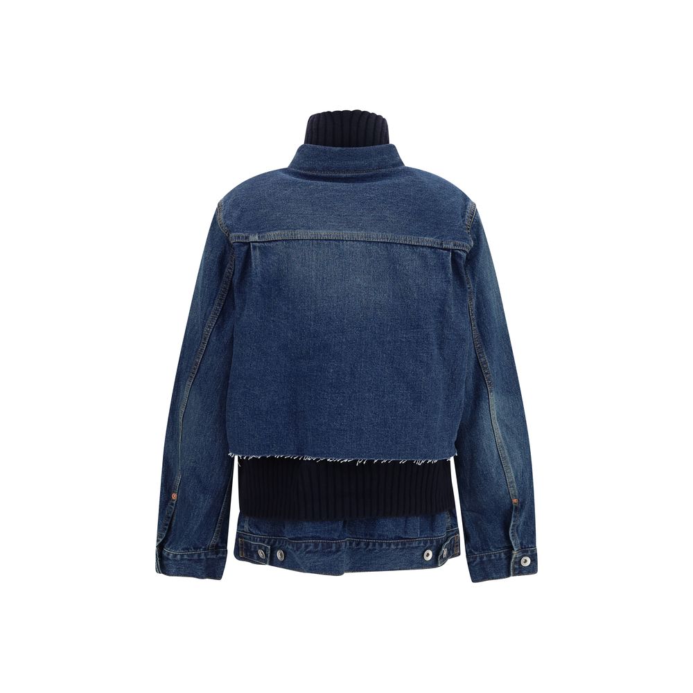 Sacai Blue Cotton Denim Women's Jacket
