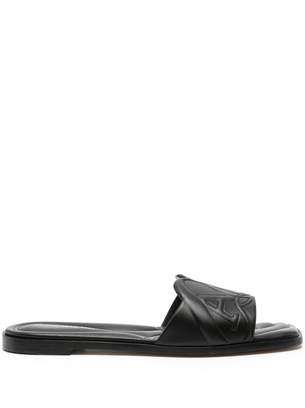 Alexander Mcqueen Women's Logo-Embossed Leather Sandals