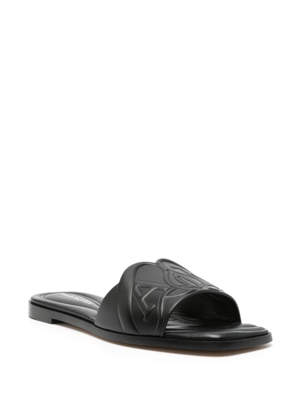 Alexander Mcqueen Women's Logo-Embossed Leather Sandals