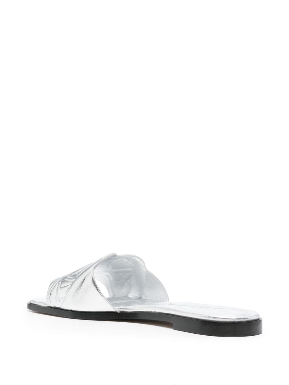Alexander Mcqueen Women's Slide Sandals With Embossed Logo