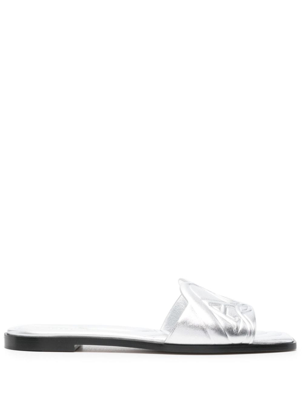 Alexander Mcqueen Women's Slide Sandals With Embossed Logo