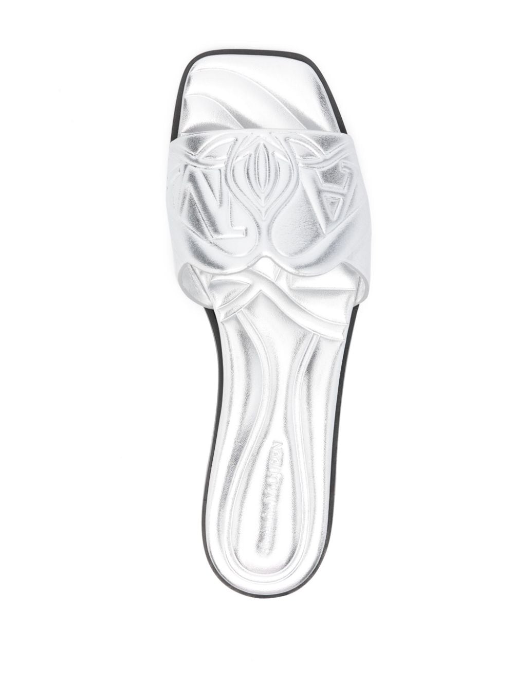 Alexander Mcqueen Women's Slide Sandals With Embossed Logo