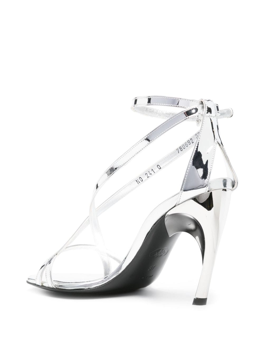 Alexander Mcqueen Women's Twisted Armadillo 95Mm Patent Sandals