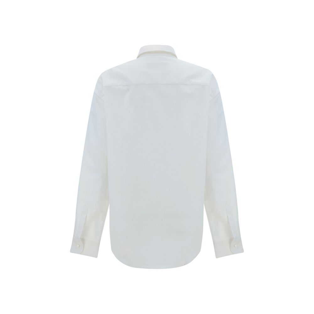 Ami Paris White Cotton Dress Women's Shirt