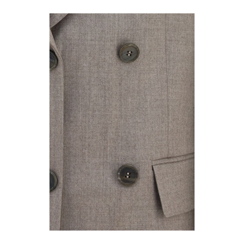 P.A.R.O.S.H. Beige Wool Oves Aries Women's Blazer