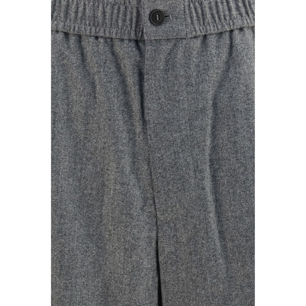 Giorgio Armani Gray Wool Oves Aries Casual Men's Pants