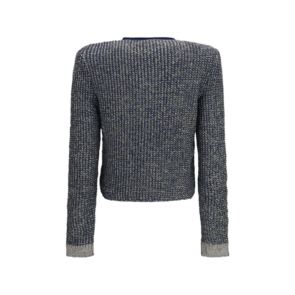 Balmain Blue Polyamide Women's Cardigan