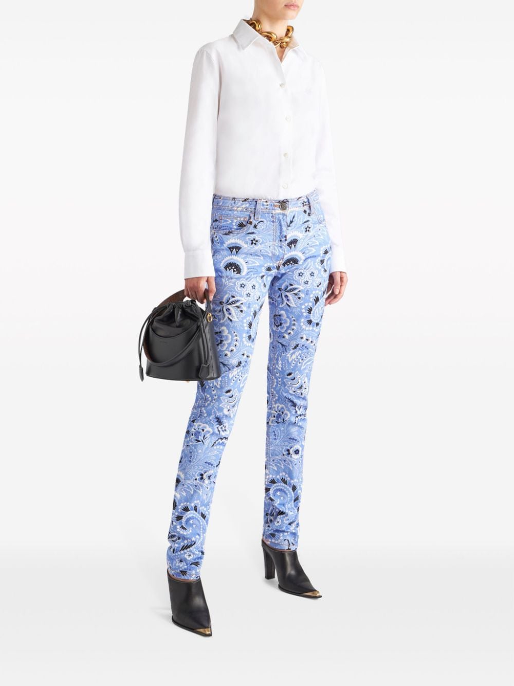 Etro Women's Bandana-Print Skinny Jeans