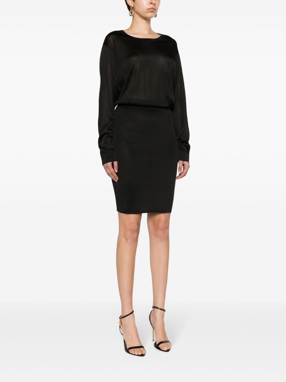 Saint Laurent Women's Open-Back Knitted Dress