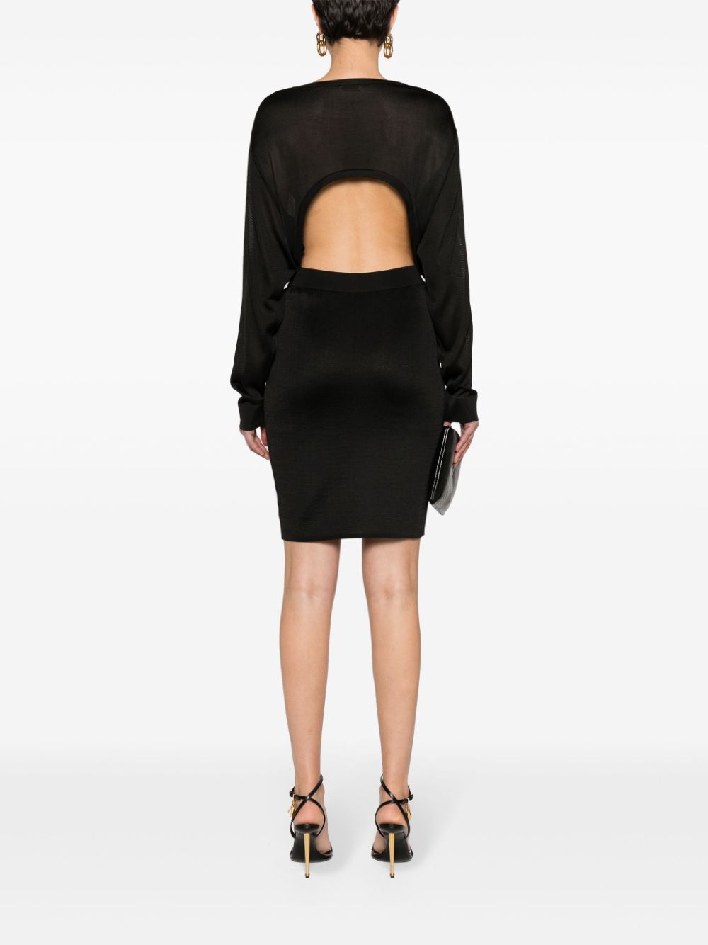Saint Laurent Women's Open-Back Knitted Dress