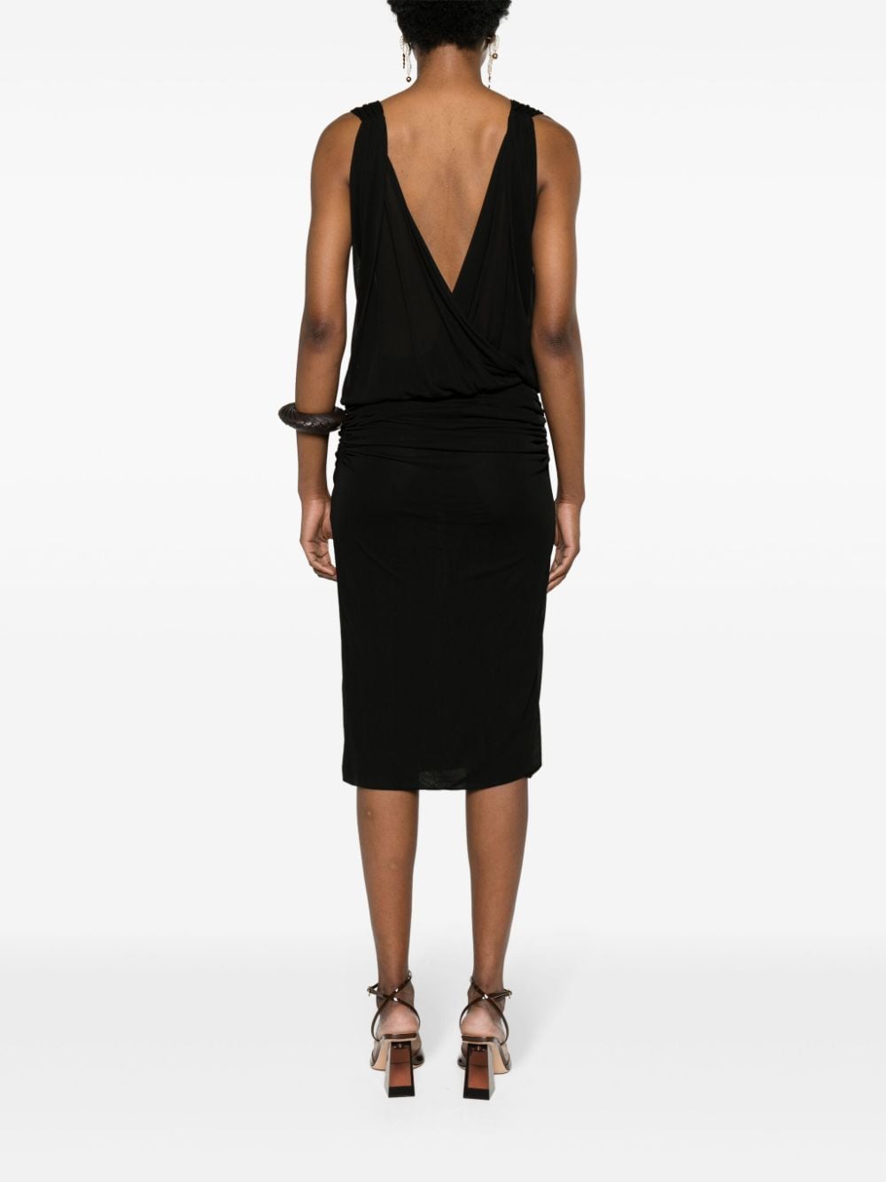 Saint Laurent Women's V-Necked Mini Dress