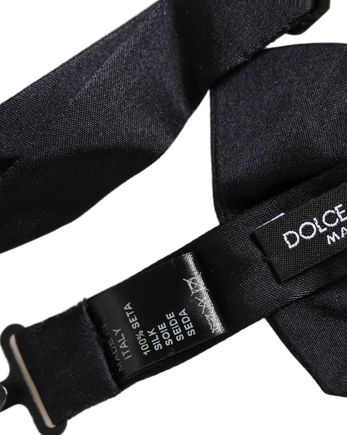 Dolce & Gabbana Men Dark Blue 100% Silk Adjustable Neck Papillon Bow Men's Tie
