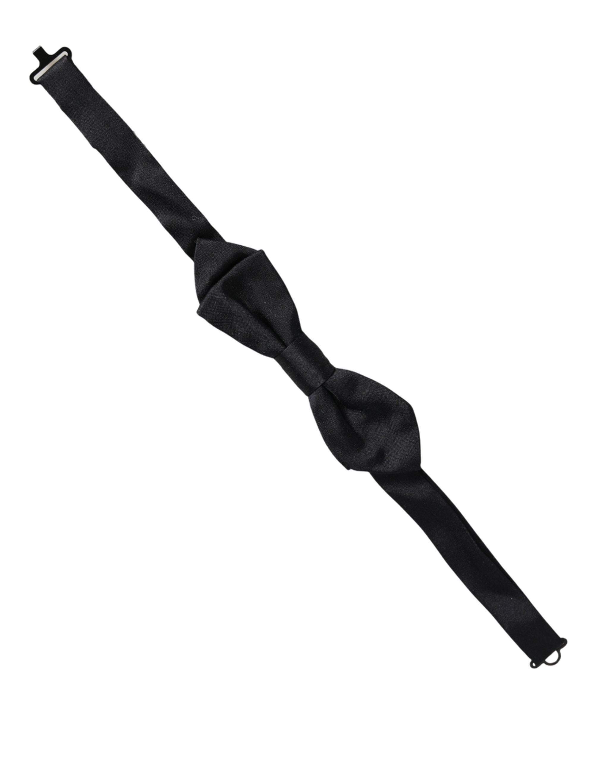 Dolce & Gabbana Men Black 100% Silk Adjustable Neck Papillon Bow Men's Tie