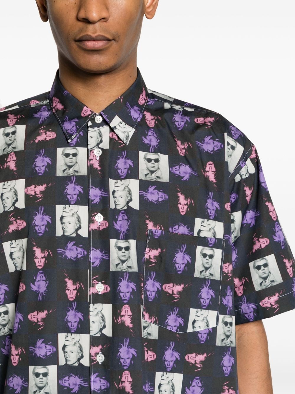 Comme Des Garcons Men's Andy Warhol Print Shirt