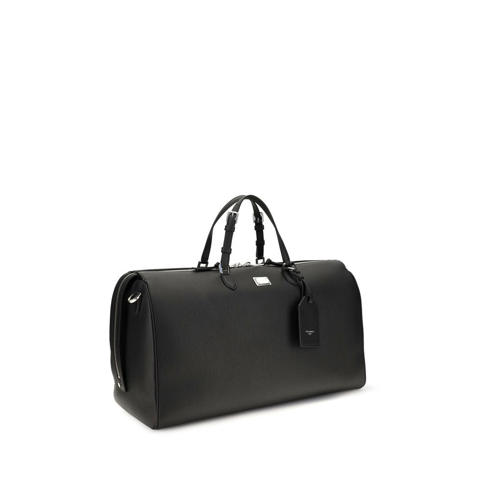 Dolce & Gabbana Black Calf Leather Bos Taurus Luggage And Men's Travel