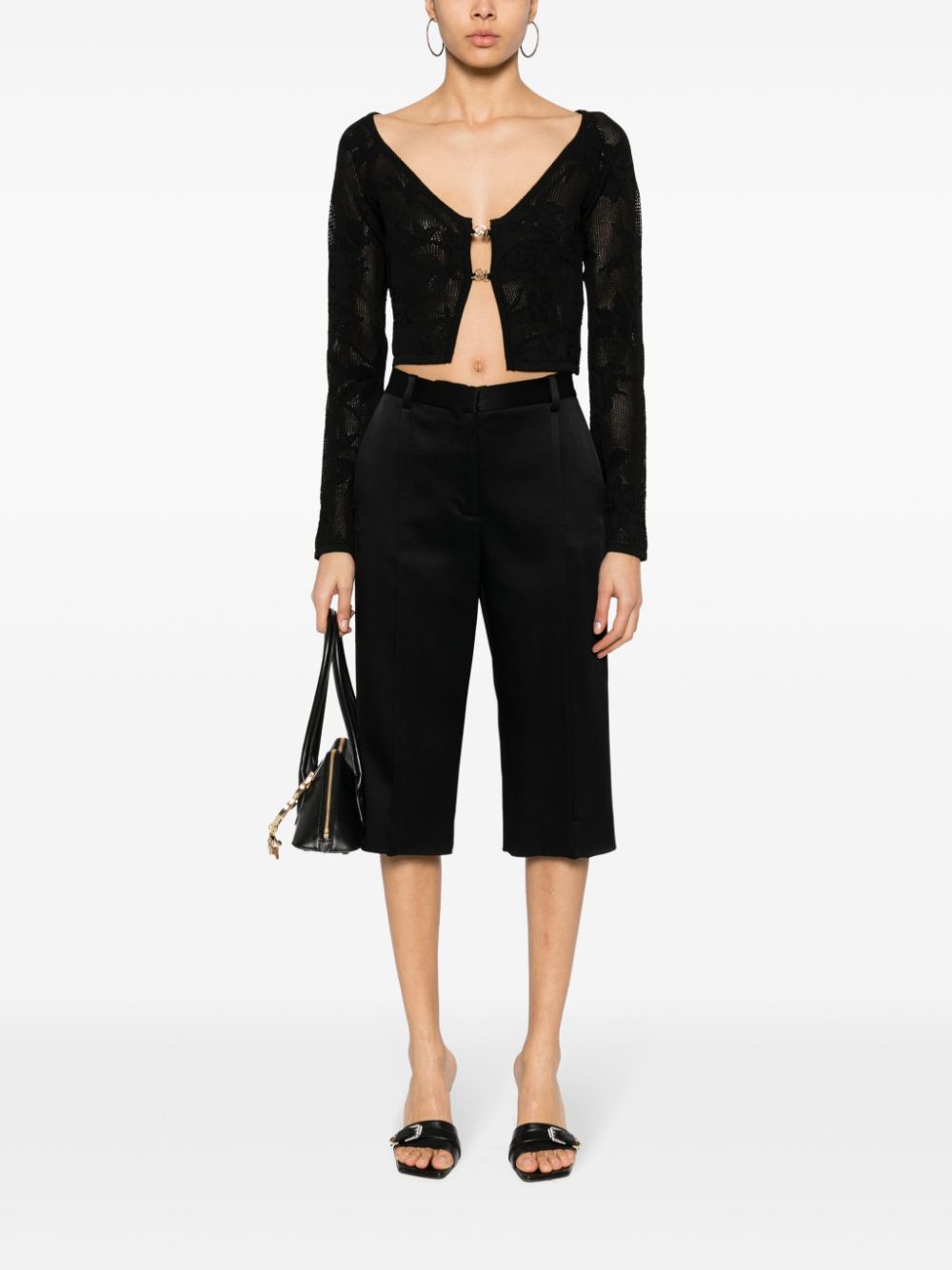 Blumarine Women's Embroidered Cropped Cardigan