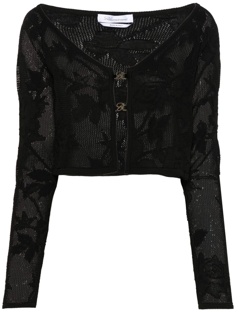 Blumarine Women's Embroidered Cropped Cardigan
