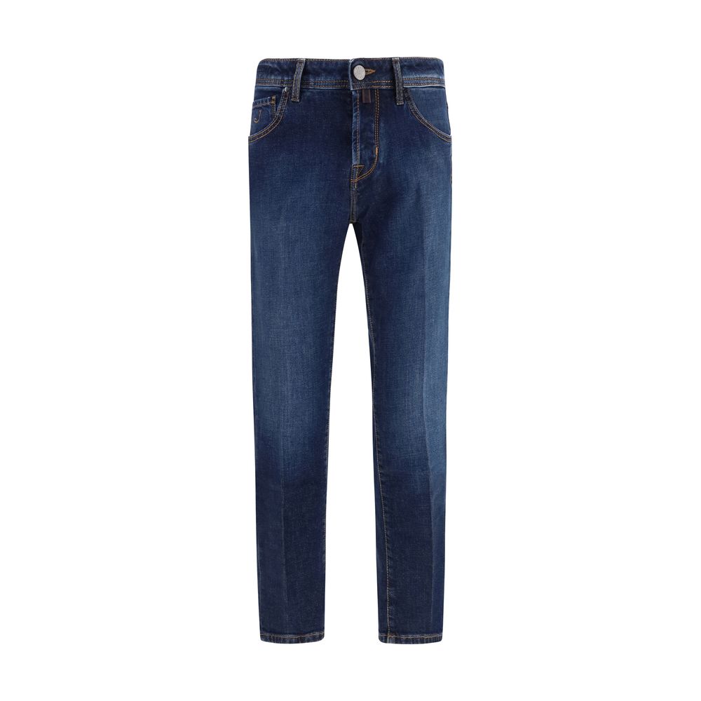 Jacob Cohen Blue Elastane Tapered Men's Jeans