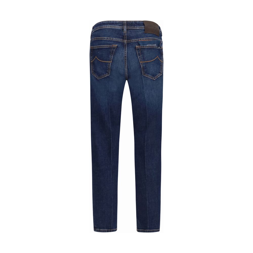 Jacob Cohen Blue Elastane Tapered Men's Jeans