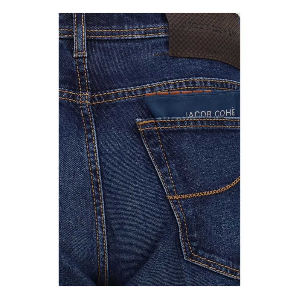 Jacob Cohen Blue Elastane Tapered Men's Jeans