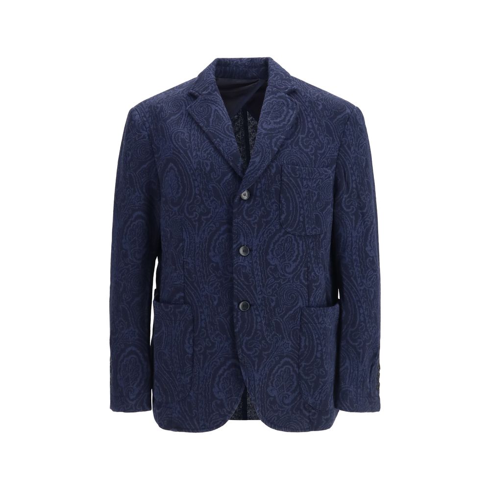 Etro Blue Wool Oves Aries Men's Jacket