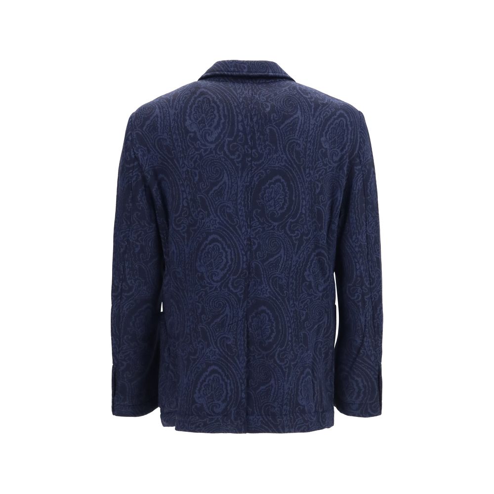 Etro Blue Wool Oves Aries Men's Jacket