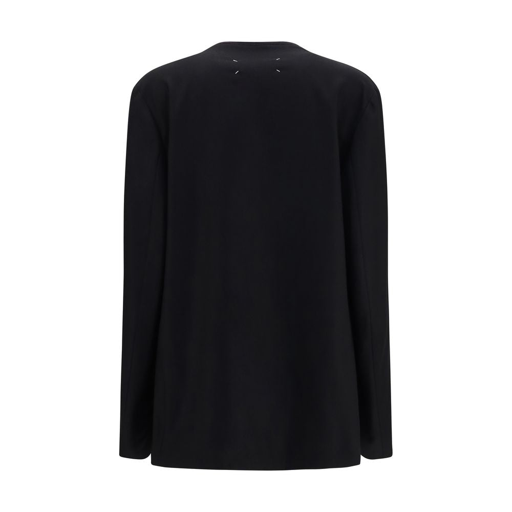 Maison Margiela Black Wool Oves Aries Women's Jacket