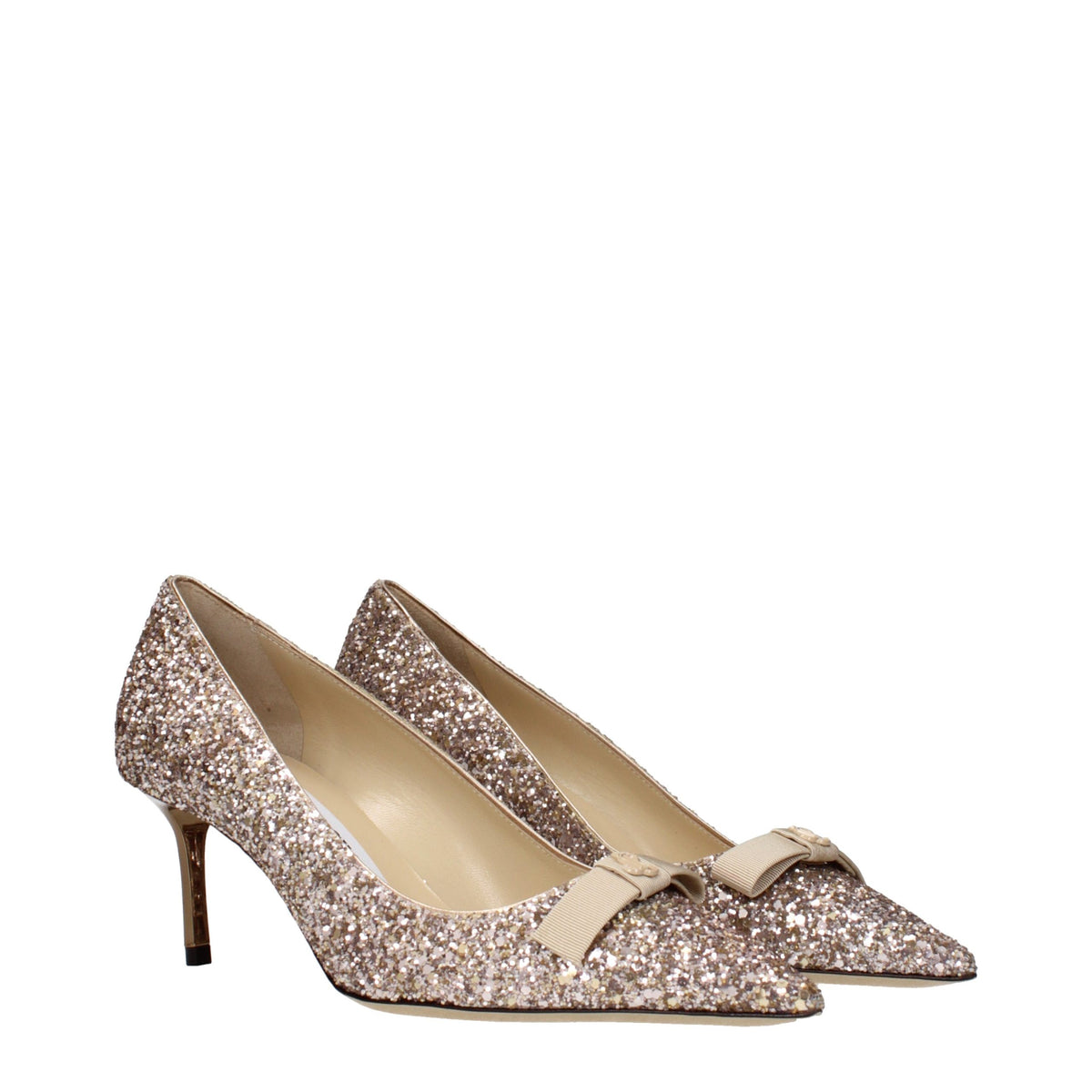 Jimmy Choo Pink Plastic Mid Heel Women's Pumps