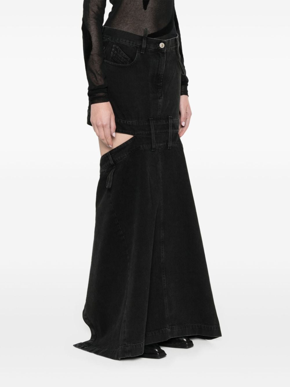 The Attico Women's Denim Skirt