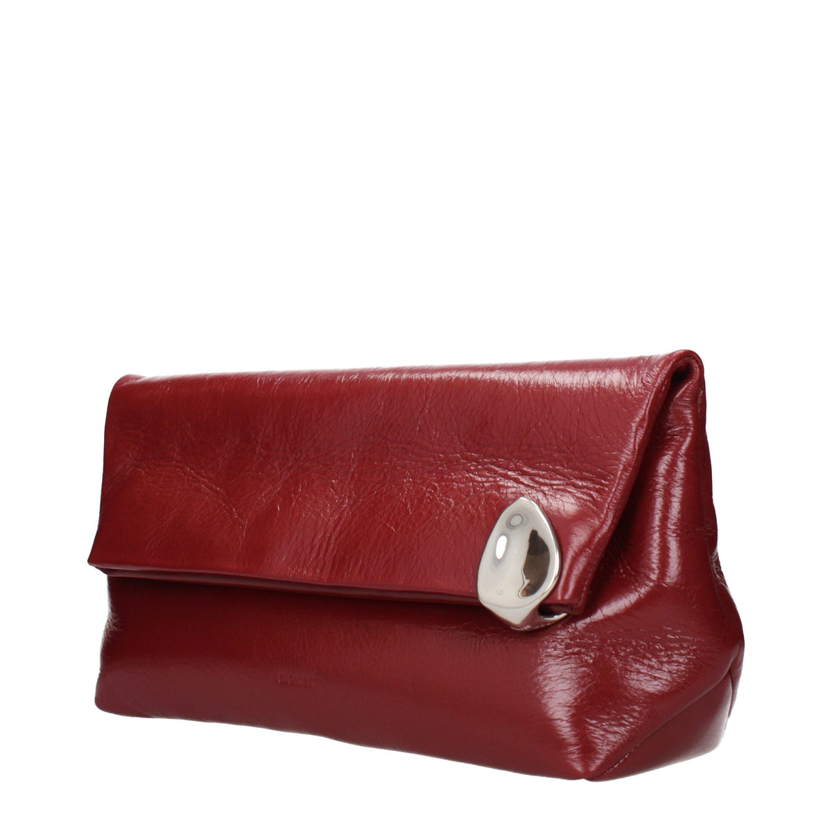 Jil Sander Red Leather Clutch Women's Bag