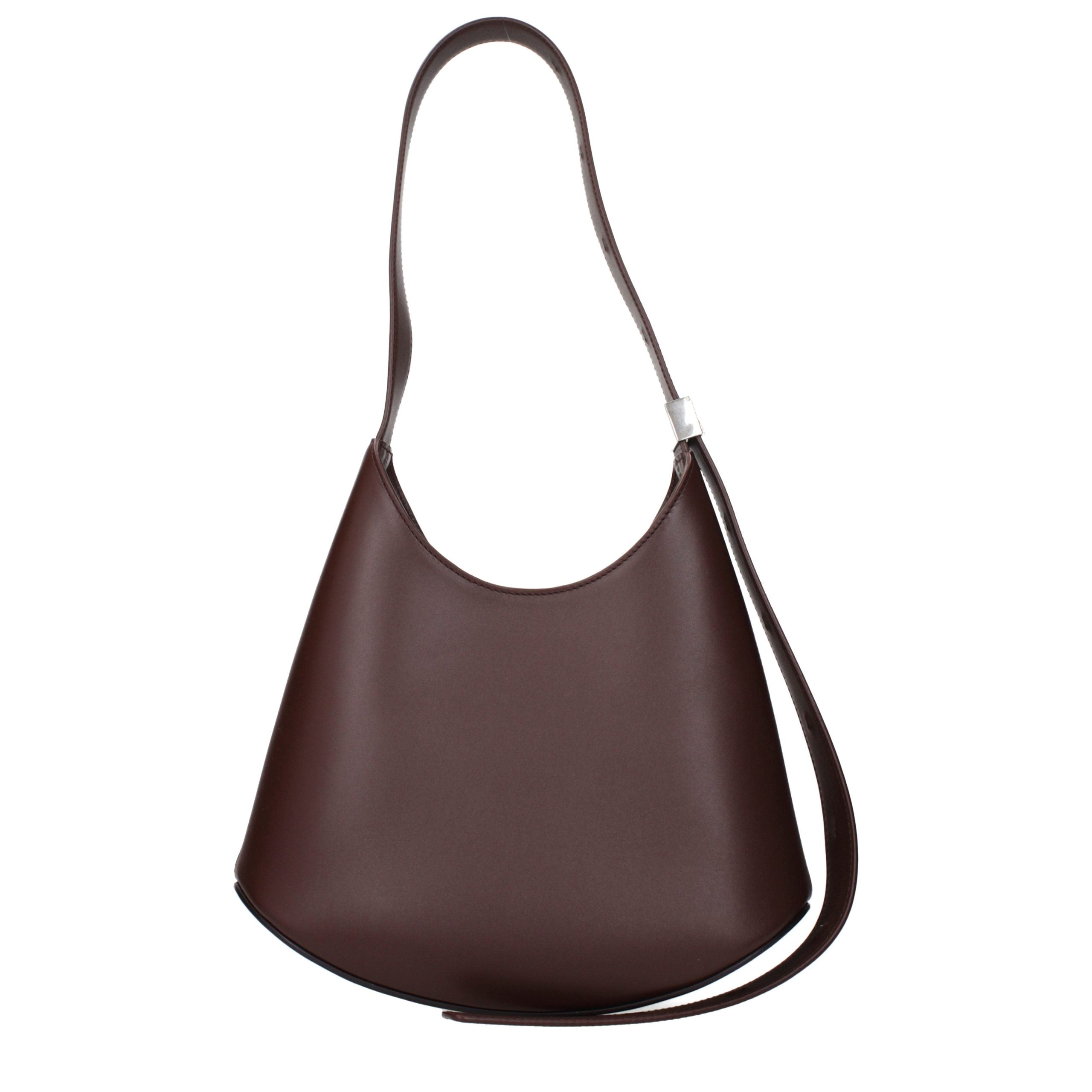 Jil Sander Red Leather Shoulder Women's Bag