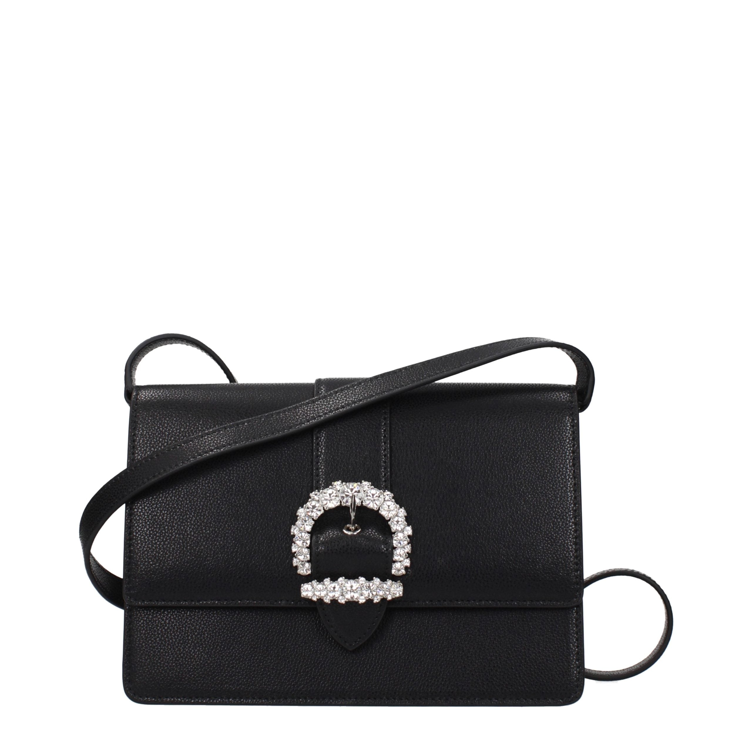 Jimmy Choo Black Leather Crossbody Women's Bag
