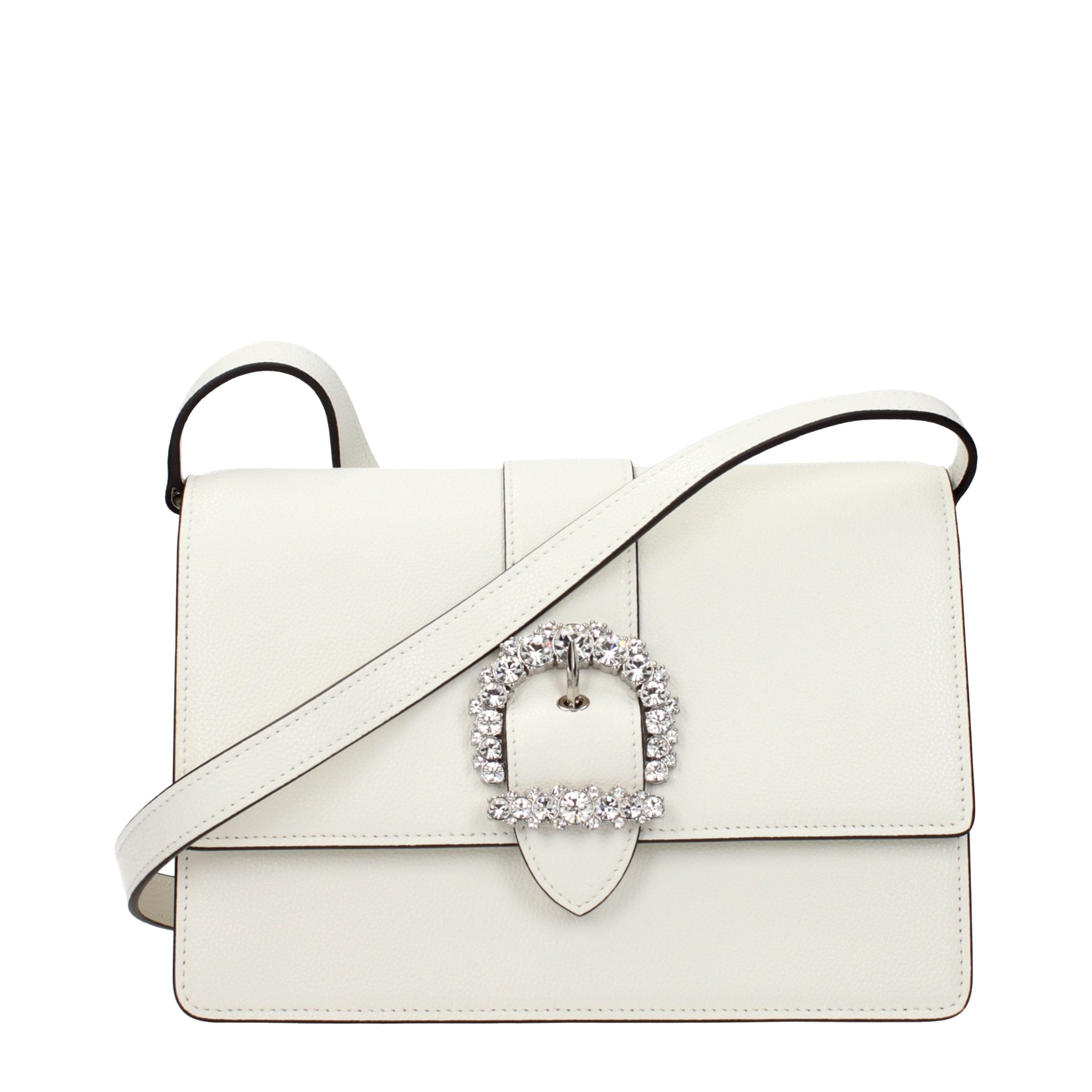 Jimmy Choo White Leather Crossbody Women's Bag
