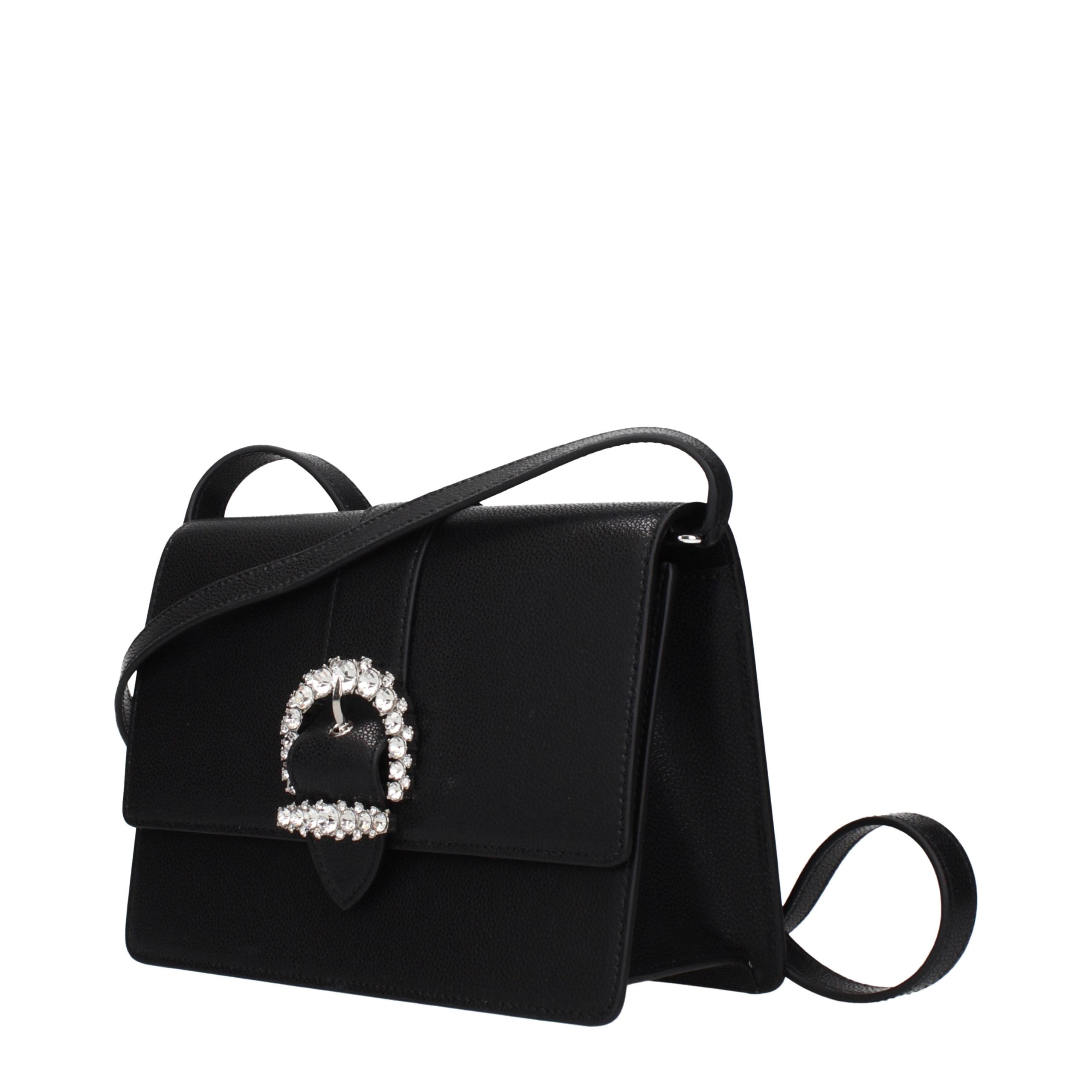 Jimmy Choo Black Leather Crossbody Women's Bag