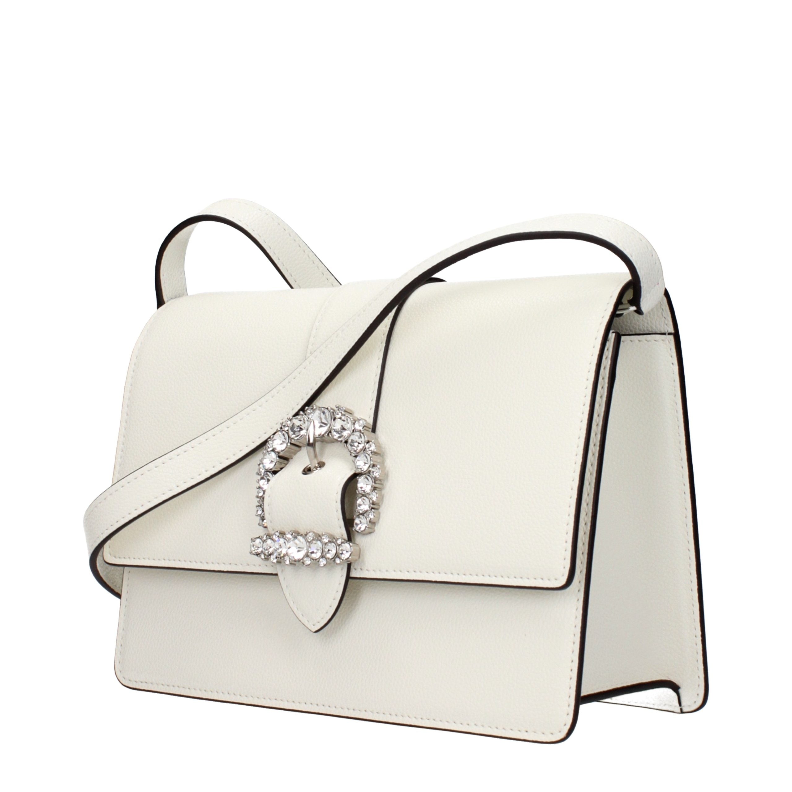 Jimmy Choo White Leather Crossbody Women's Bag