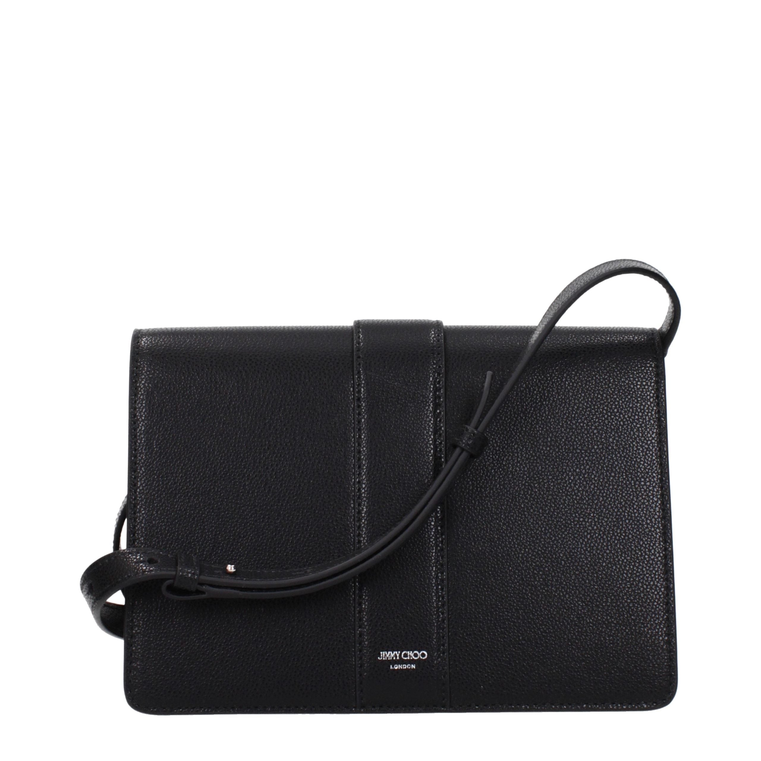 Jimmy Choo Black Leather Crossbody Women's Bag