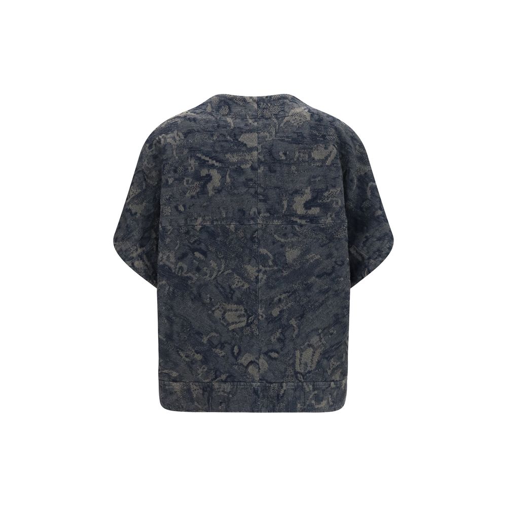 Giorgio Armani Blue Cotton Denim Women's Jacket