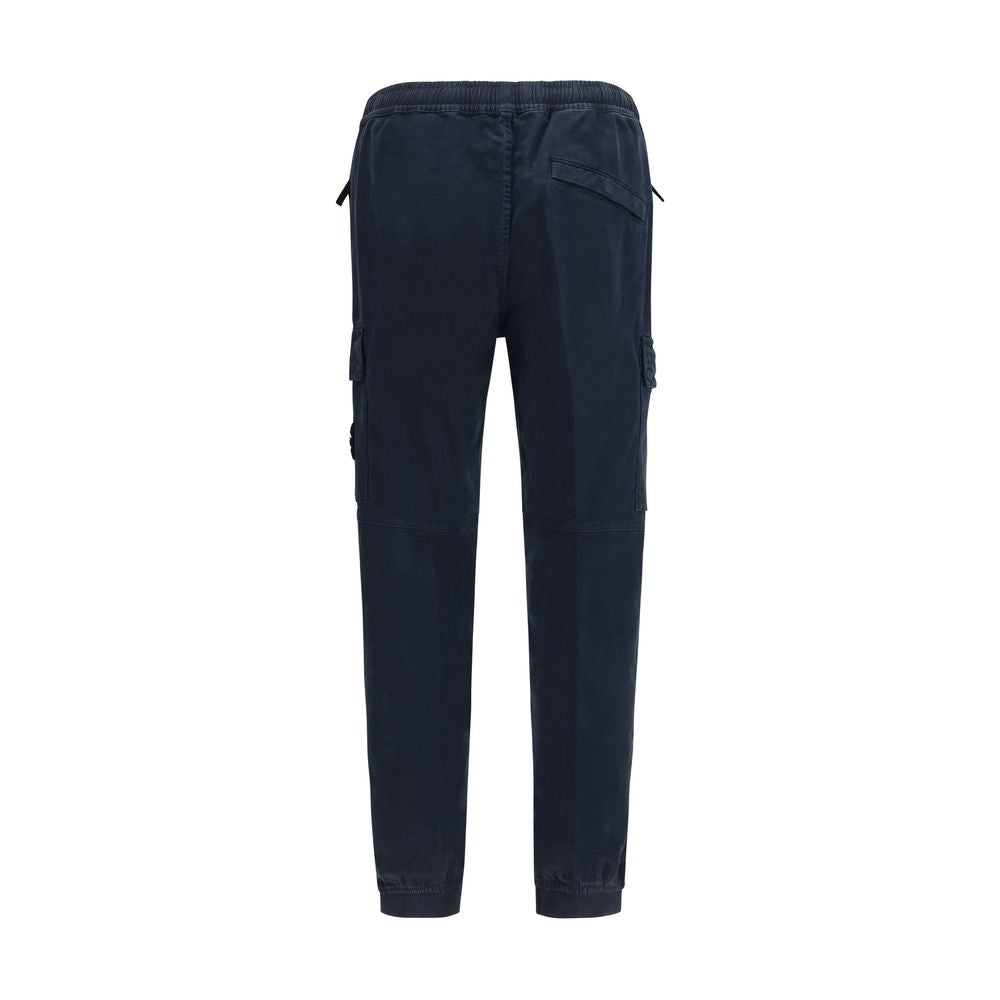 Stone Island Blue Cotton Cargo Men's Pants
