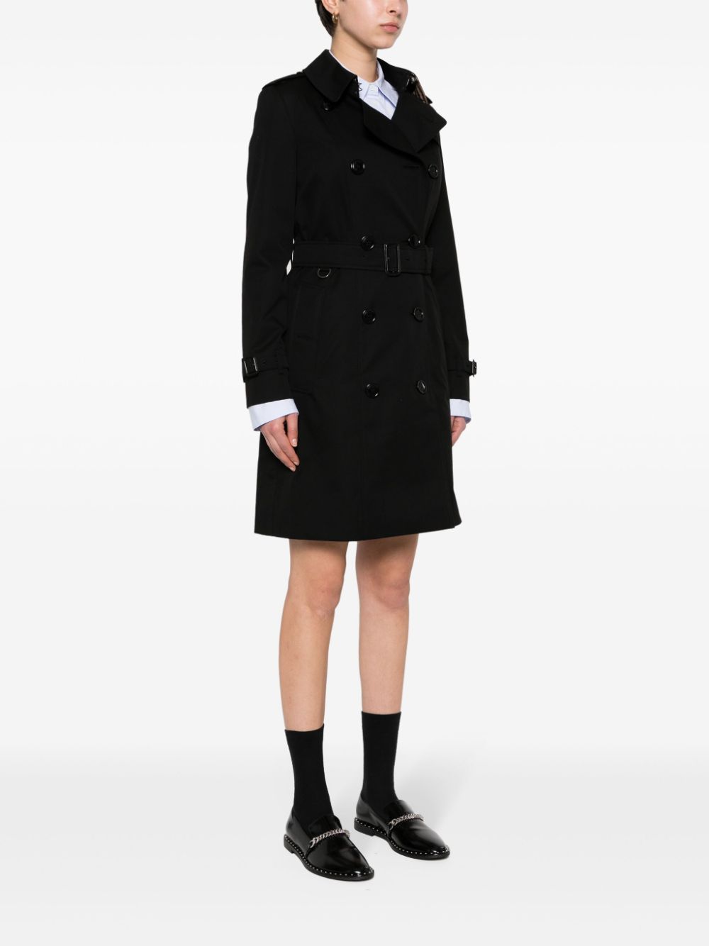 Burberry Women's Gabardine-Weave Trench Coat