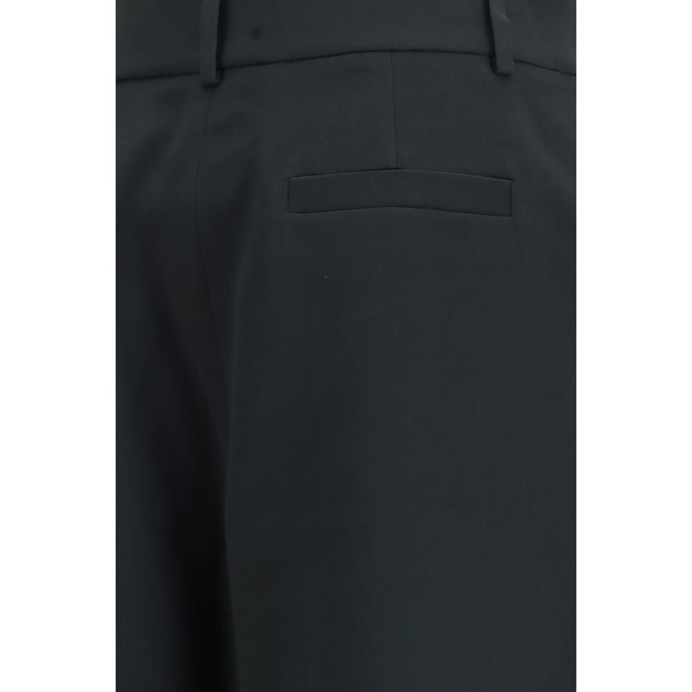 Giorgio Armani Black Silk Casual Women's Pants