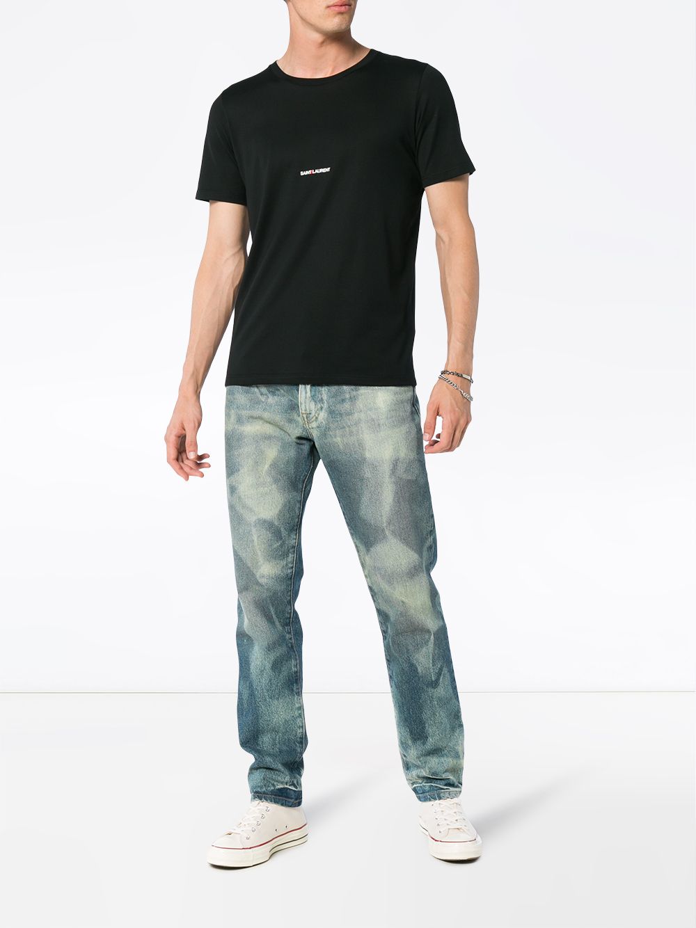 Saint Laurent Men's Logo Print T-Shirt