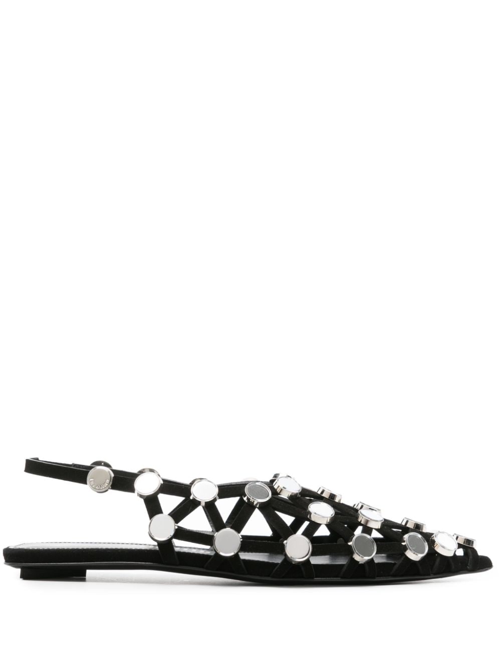 The Attico Women's ''Grid'' Black Ballerina