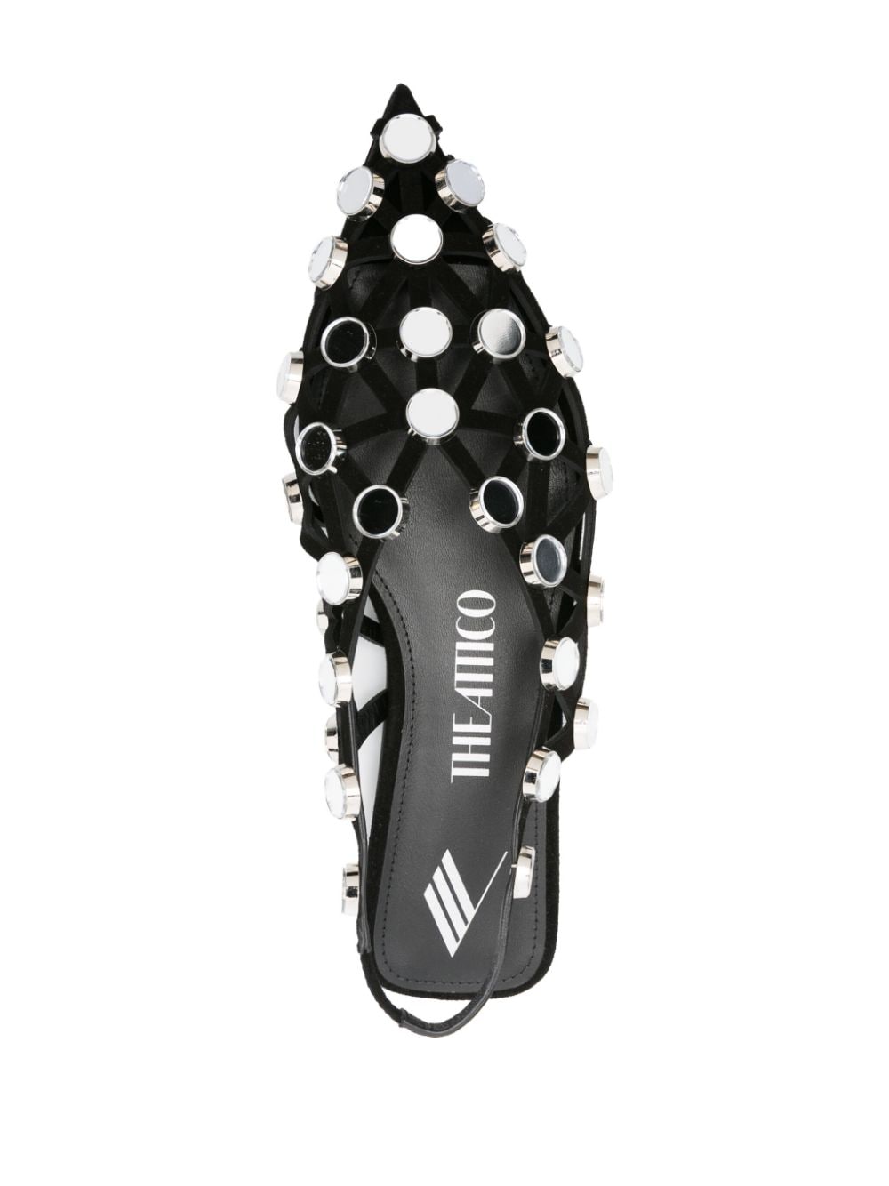 The Attico Women's ''Grid'' Black Ballerina