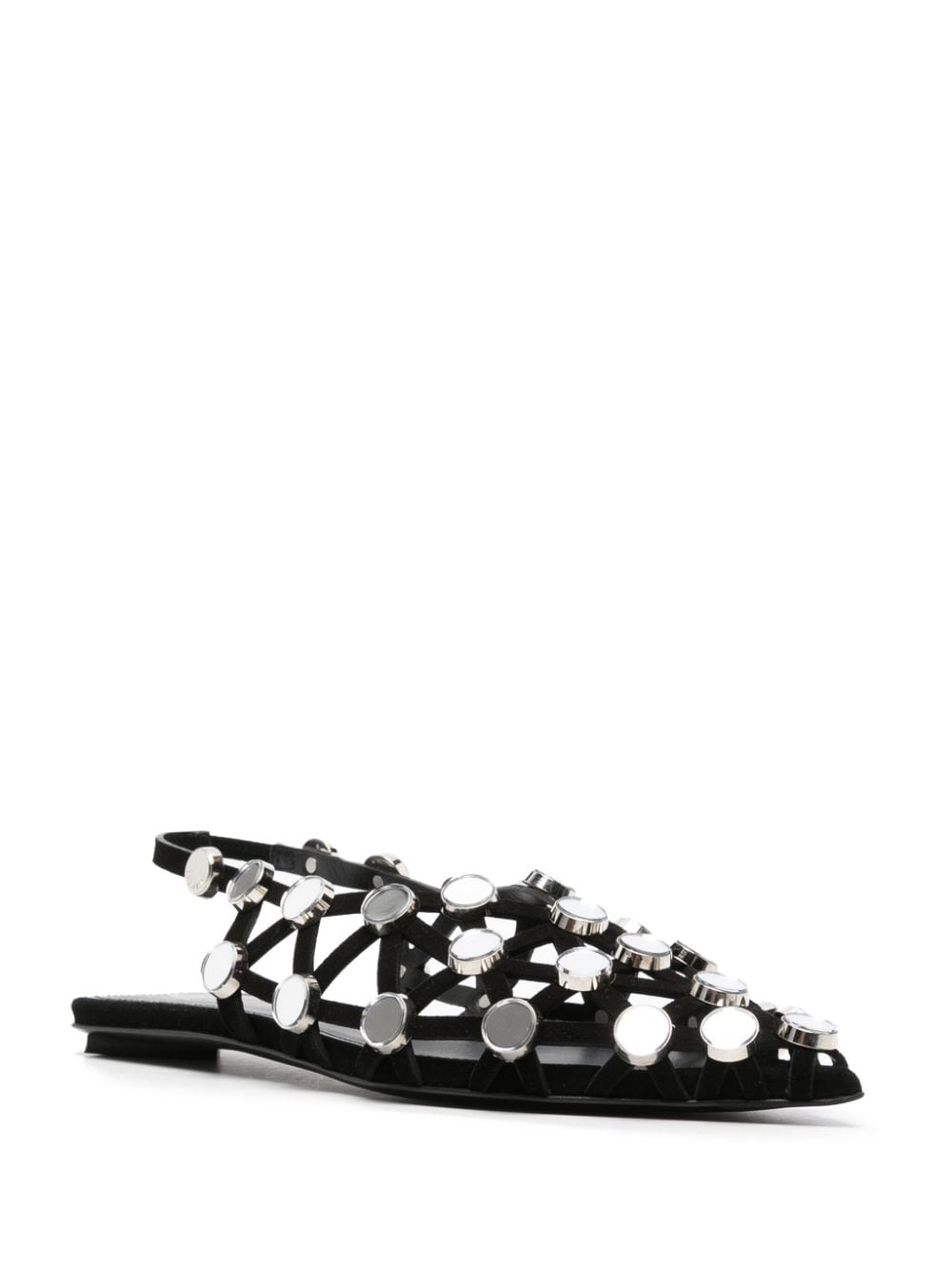 The Attico Women's ''Grid'' Black Ballerina