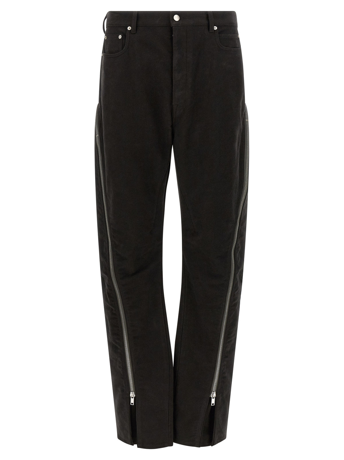 Rick Owens Black Cotton Flared Men's Pants